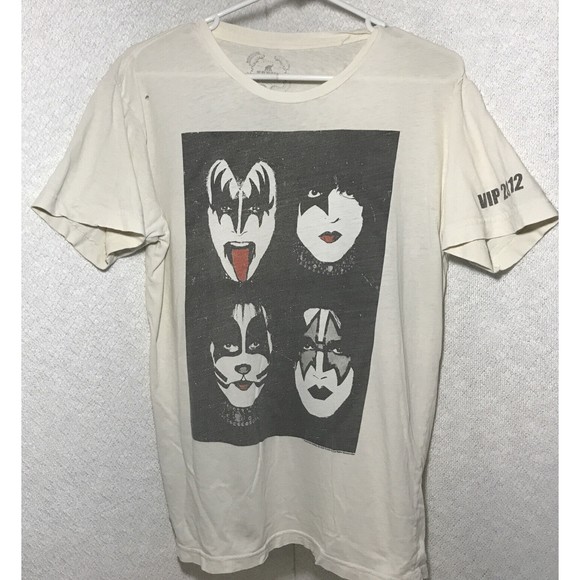 KISS 2012 Trunk Designer T Shirt Size Medium Rock & Roll KISS Shirt Front & Back - Picture 1 of 9